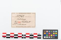Etikett zu Bronzemelonenarmreif (NHMW-PRAE-025746a)